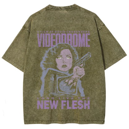 Unisex Vintage Washed Videodrome T-Shirt