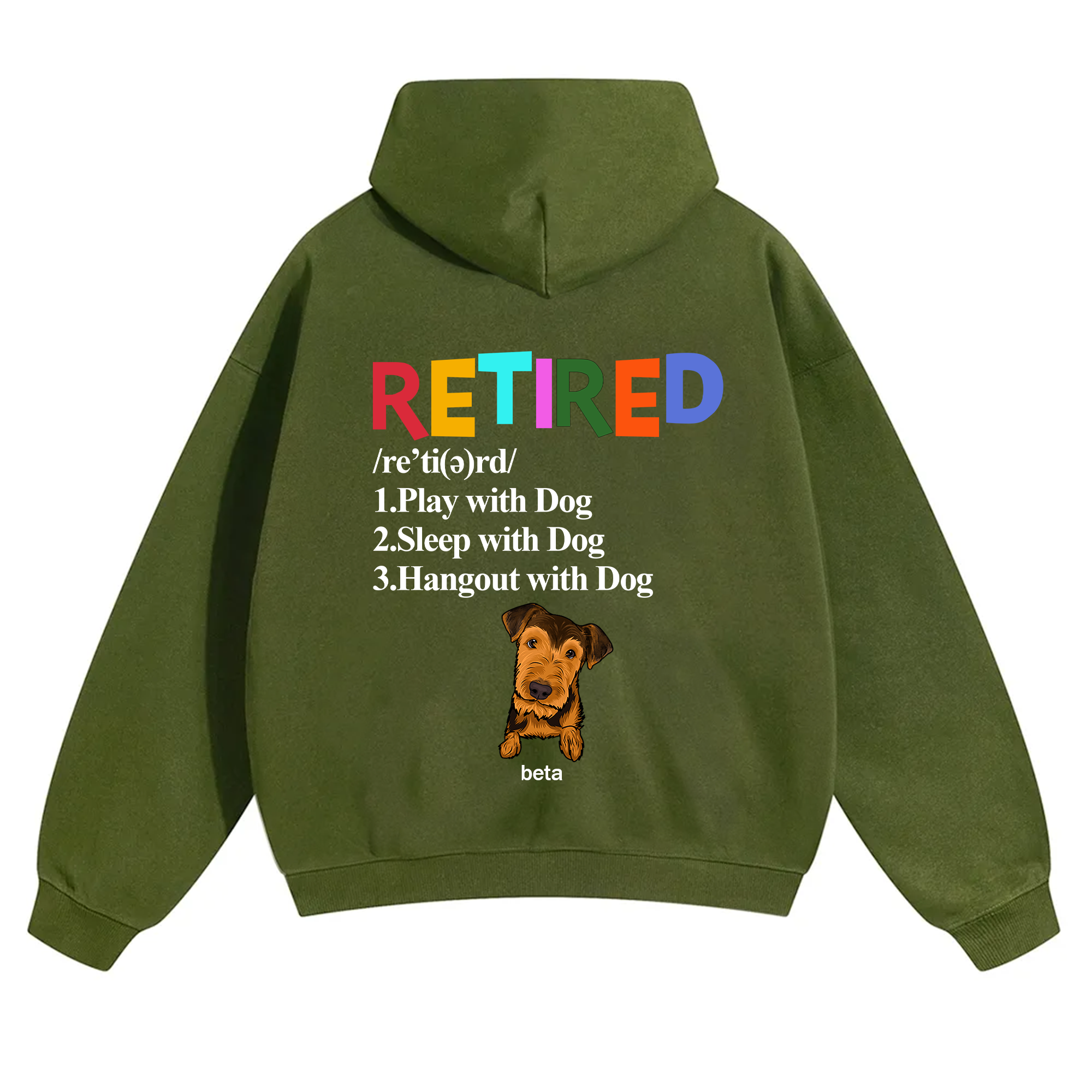 Retired,Play With Dog - Personalized Custom Unisex Hoodie