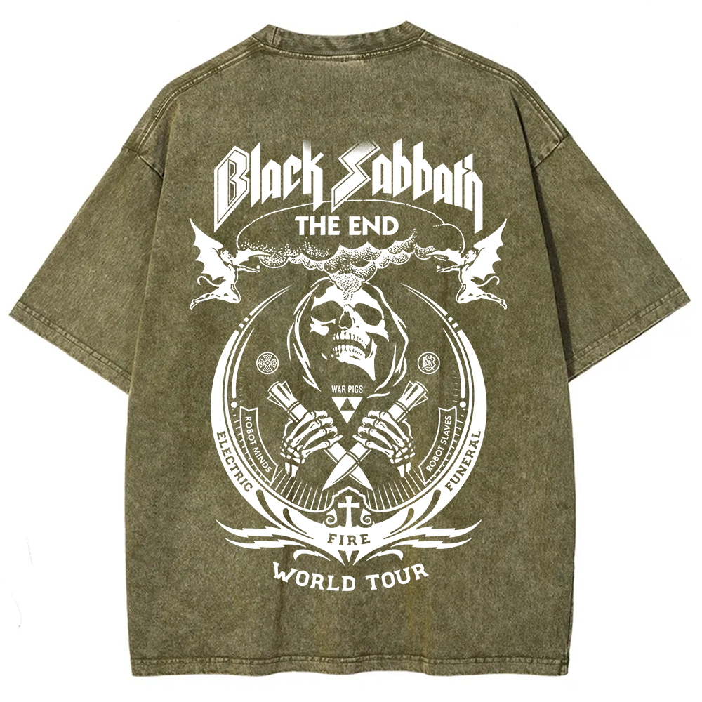 Unisex Vintage Washed Black Sabbath T-Shirt