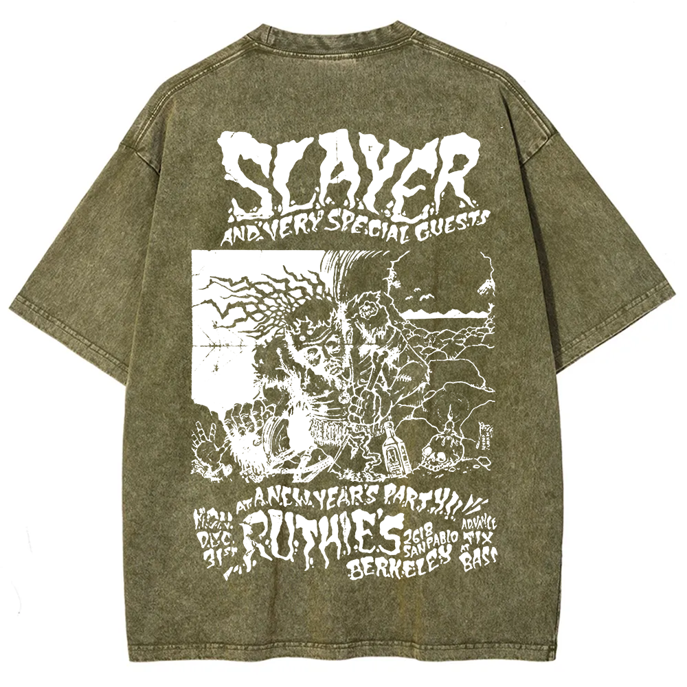 Unisex Retro Slayer Poster Printed t-Shirt