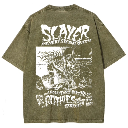 Unisex Retro Slayer Poster Printed t-Shirt