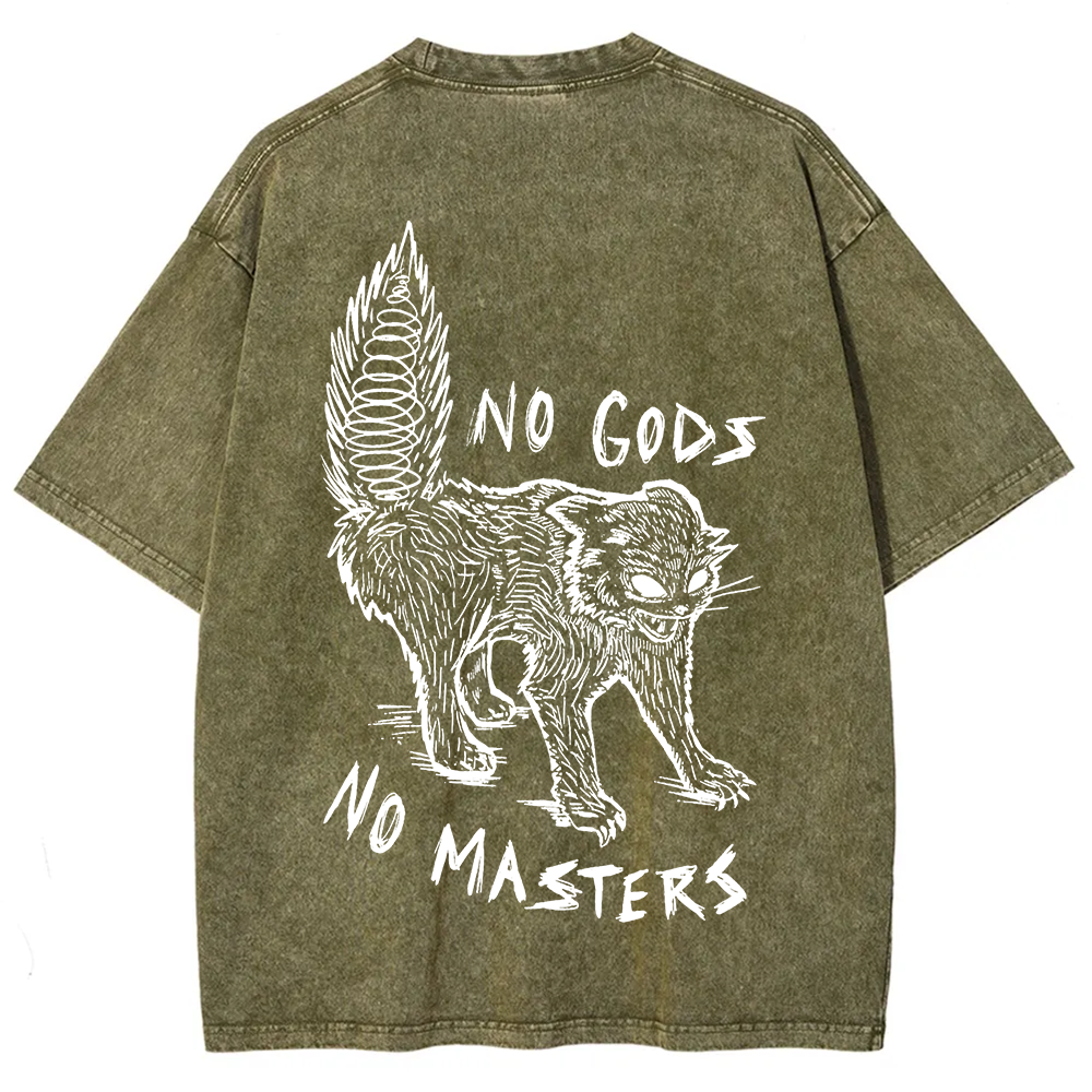 Unisex Vintage Washed No Gods No Masters t-Shirt