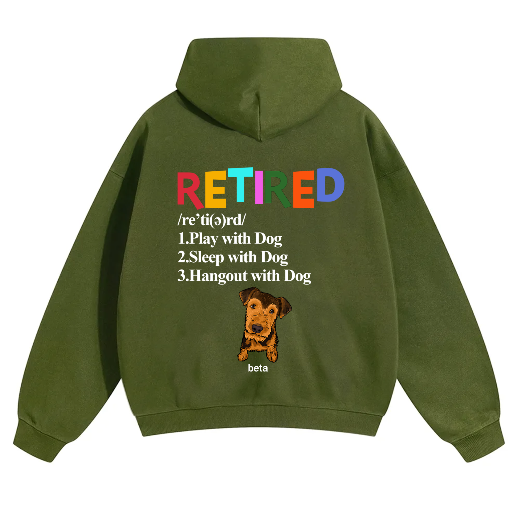 Retired,Play With Dog - Personalized Custom Unisex Hoodie