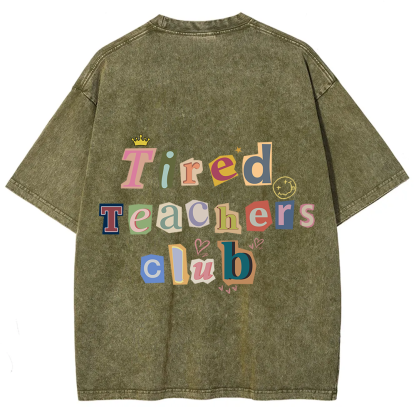 Tired Teachers Club Crop Tops?