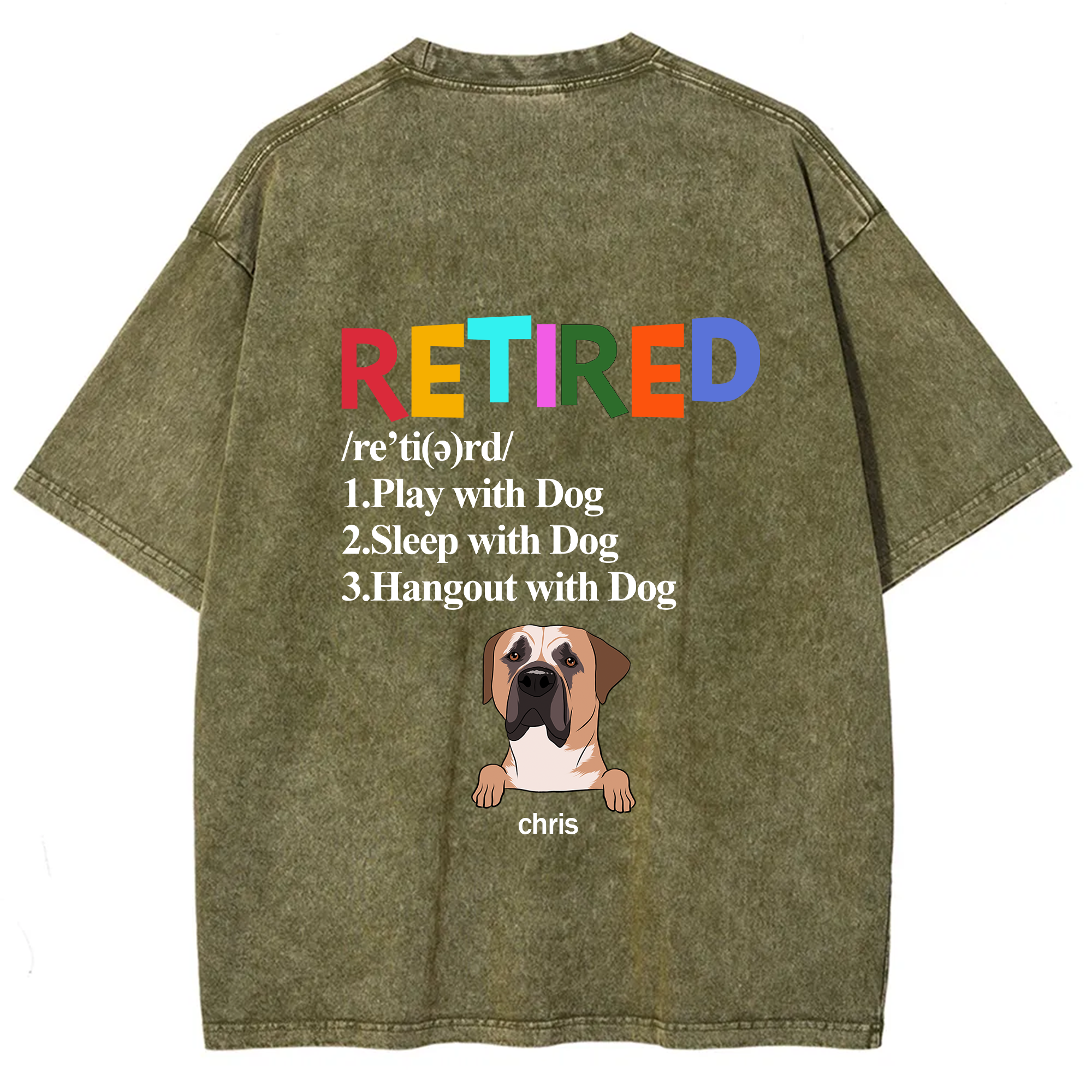 Retired,Play With Dog - Personalized Custom Unisex T-shirt