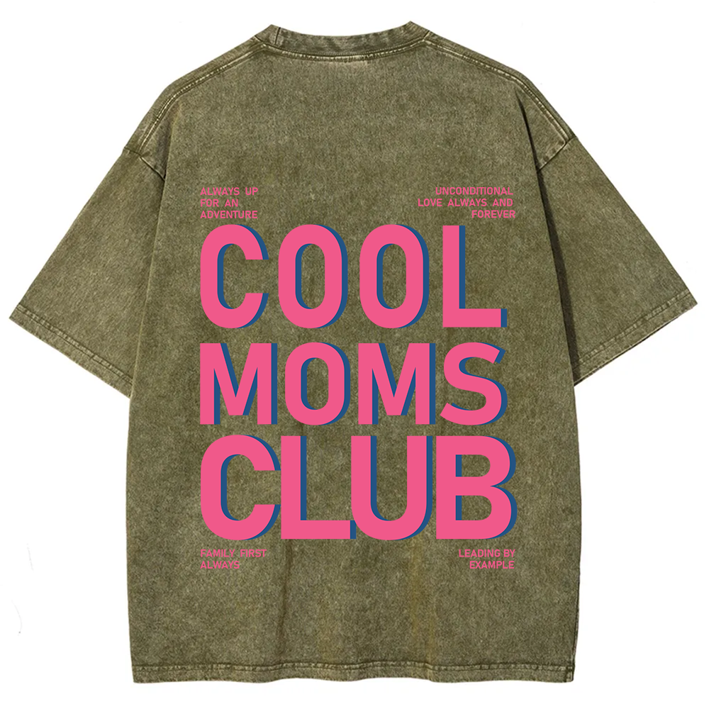 Cool Moms Club Unisex Fit Washed T-Shirt