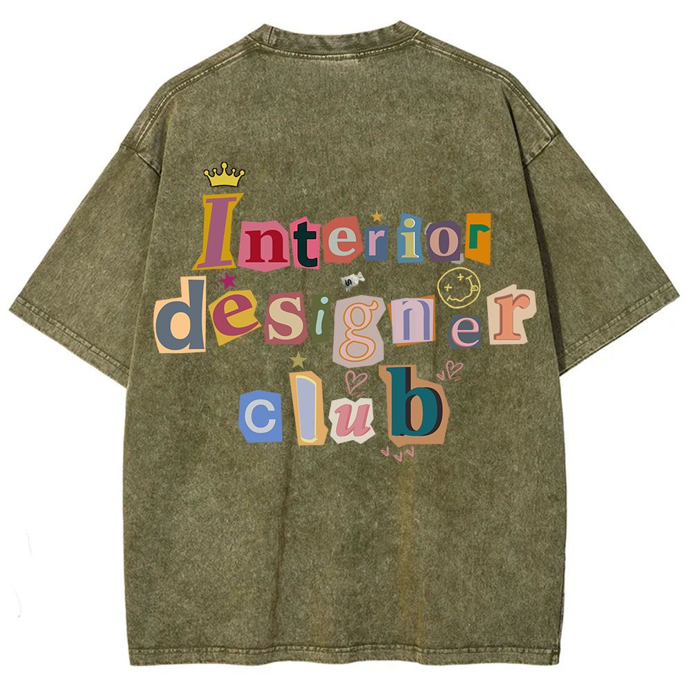 Interior Designer Club Unisex Fit Washed T-Shirt?