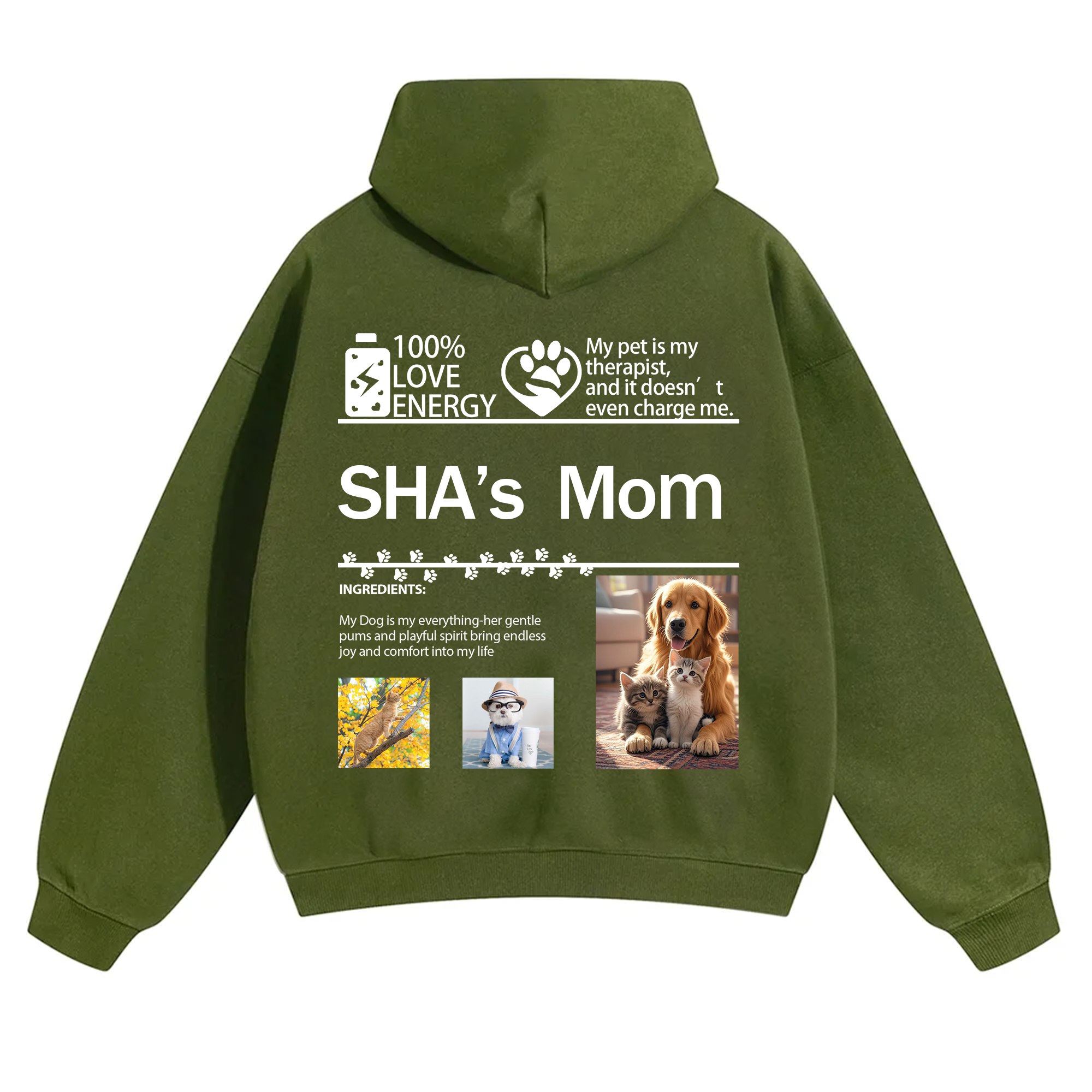 Pet Photo Creative Customized Unisex Hoodie