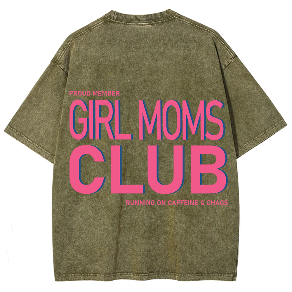 Girl Moms Club Unisex Fit Washed T-Shirt?