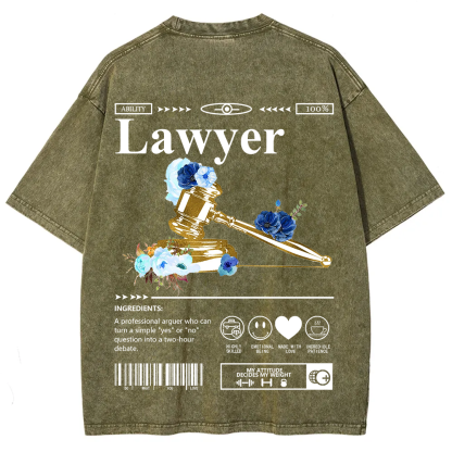 Lawyer Unisex Fit Washed T-Shirt?