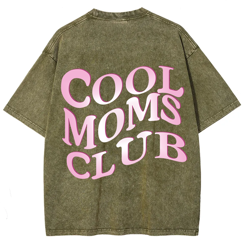 Cool Moms Club Snowflake Vintage Washed T-Shirt