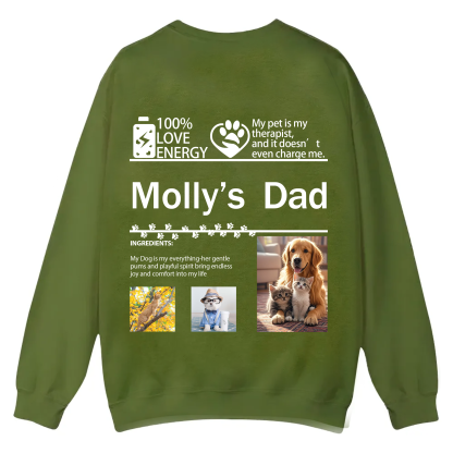 Pet Photo Creative Customized Unisex Casual Crewneck Sweatshirt