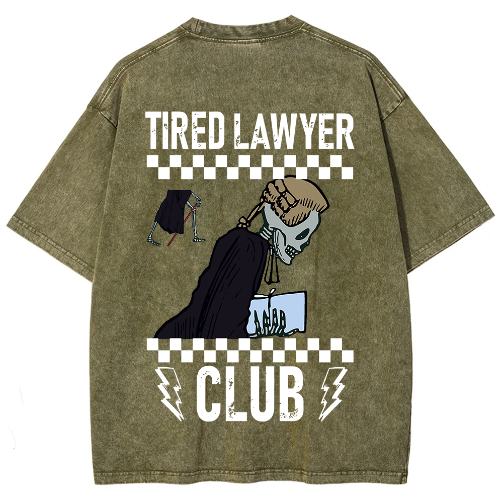 Tired Lawyer Club Unisex Fit Washed T-Shirt?