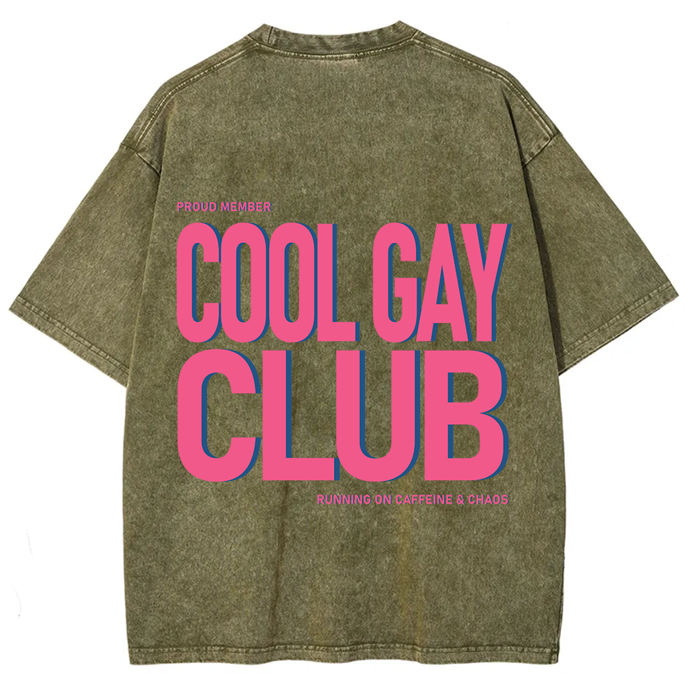 Cool Gay Club Unisex Fit Washed T-Shirt