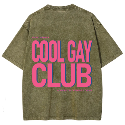 Cool Gay Club Unisex Fit Washed T-Shirt
