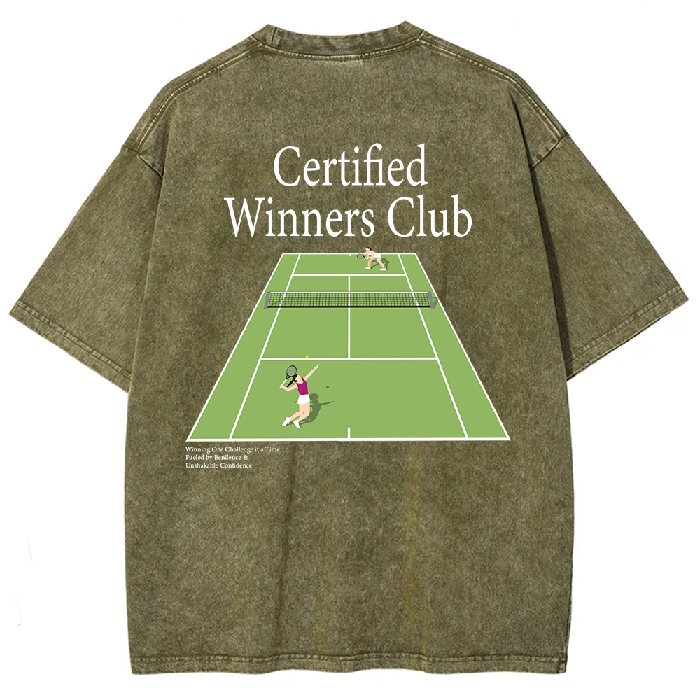Certified Winners Club Unisex Fit Washed T-Shirt