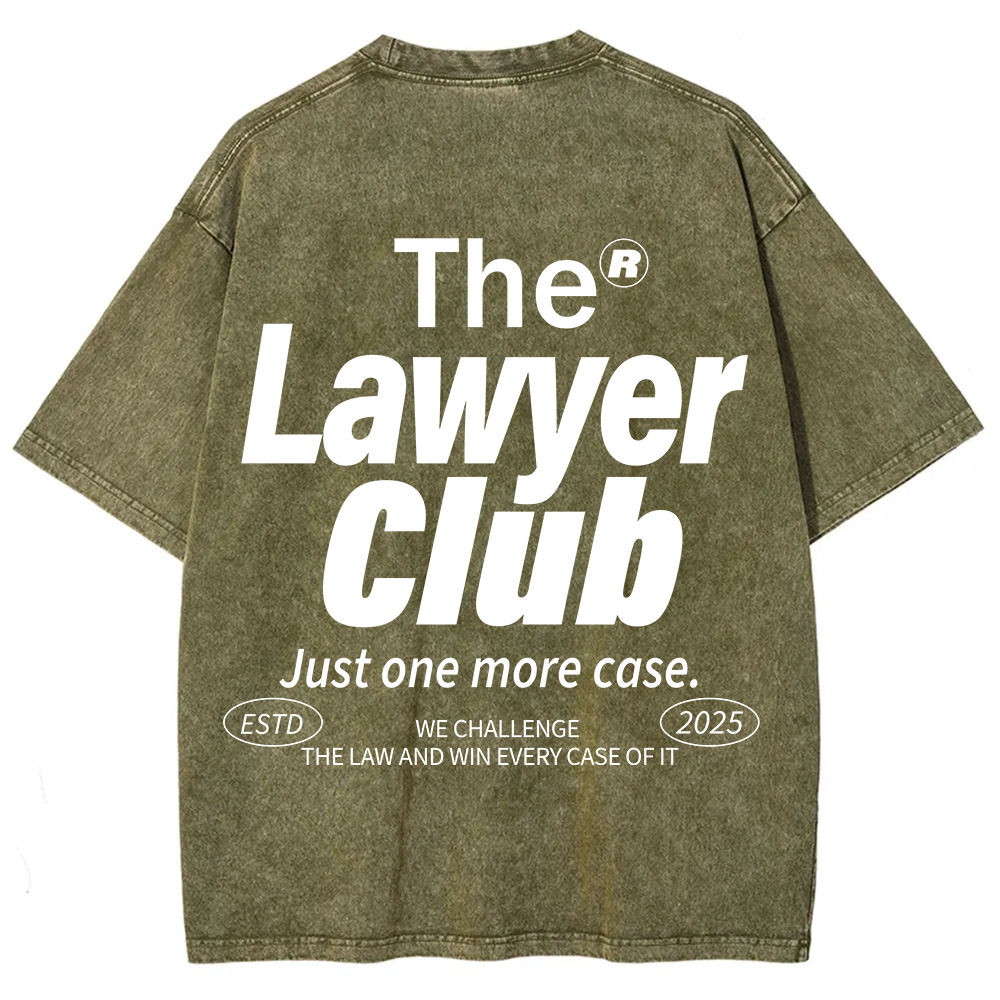 The Lawyer Club Unisex Fit Washed T-Shirt