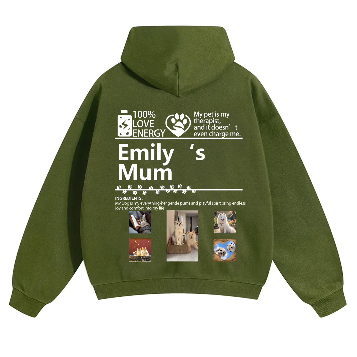 Pets Photos Creative Customized Unisex Hoodie
