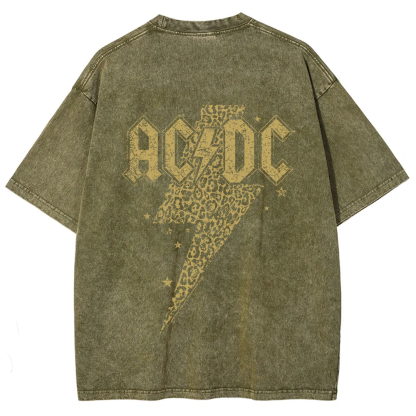 Unisex Vintage Washed ACDC t-Shirt