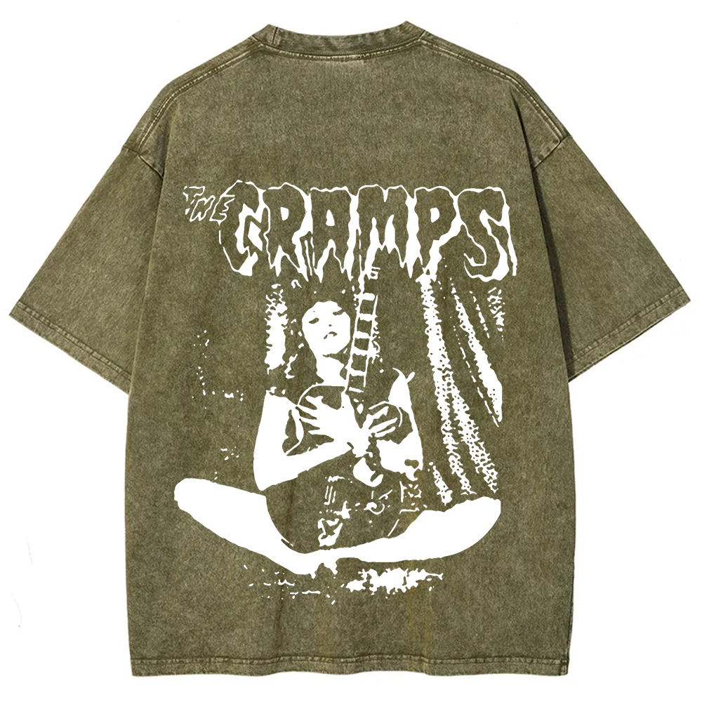 Unisex Vintage The Cramps Band Female guitarist t-Shirt