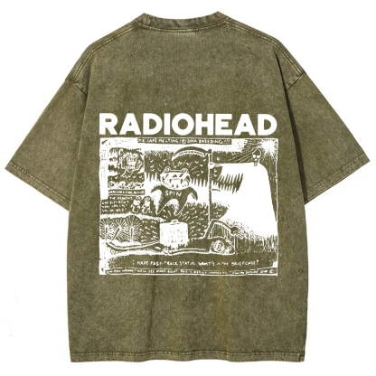 Unisex Cotton Radiohead Rock Band t-Shirt