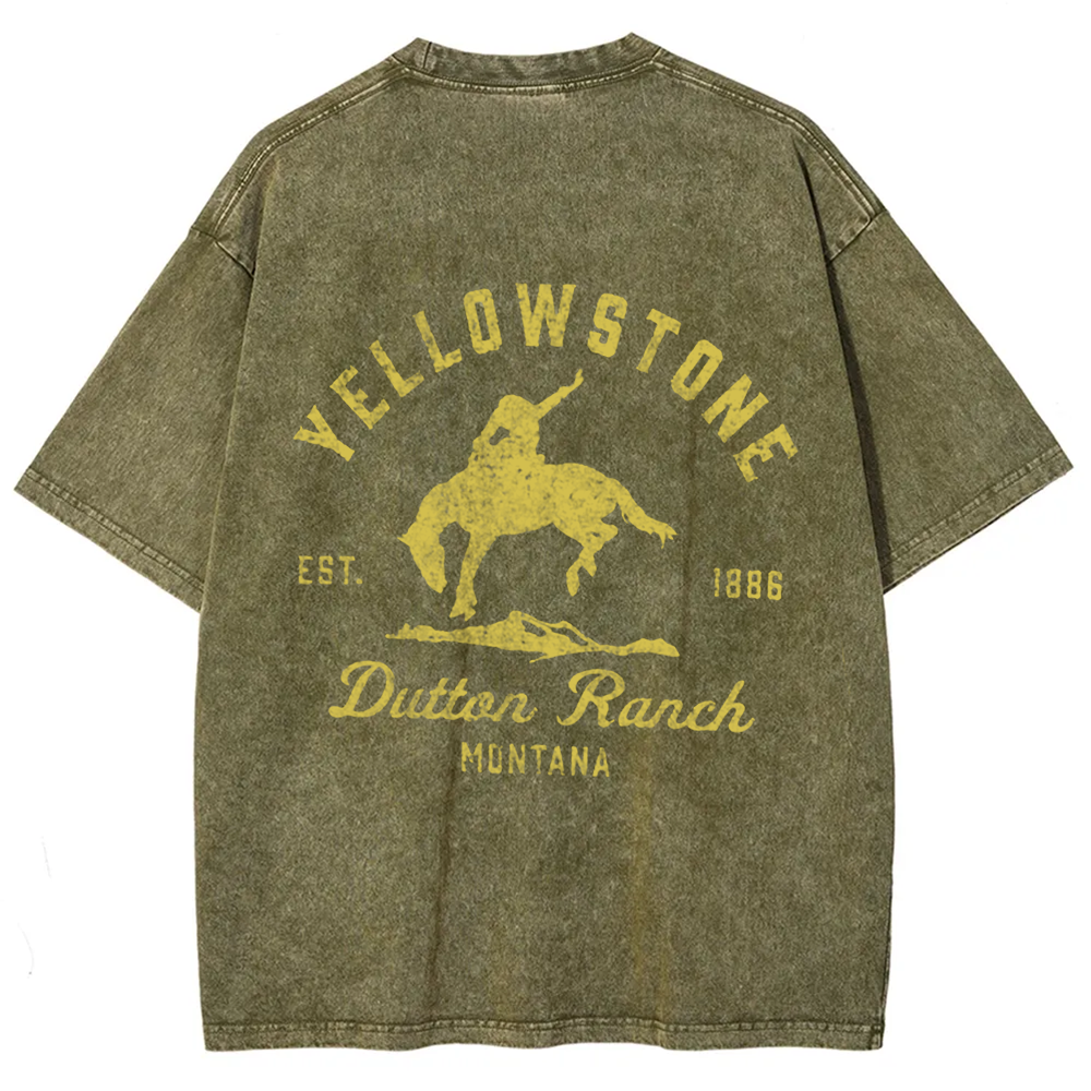 Unisex Vintage Washed Yellowstone Dutton Ranch t-Shirt