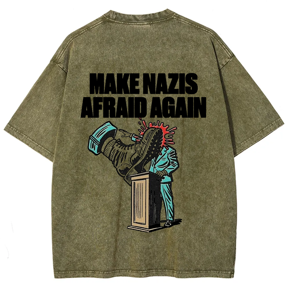 Vintage Washed Make Nazis Afraid Again t-Shirt
