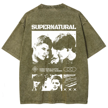 Supernatural TV Series Washed t-Shirt