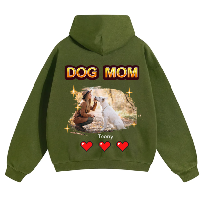 Dog Mom Pixel Photo - Personalized Custom Unisex Hoodie