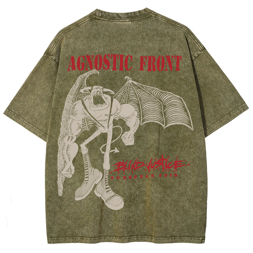 Agnostic Front Band Washed t-Shirt