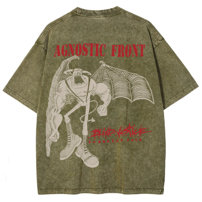 Agnostic Front Band Washed t-Shirt
