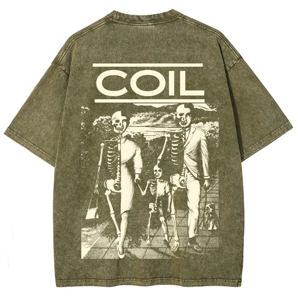 Unisex Washed Coil Band t-Shirt