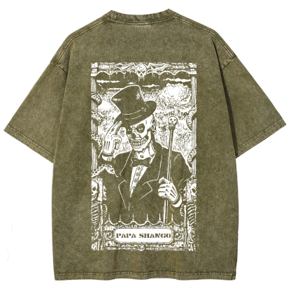 WWE Papa shango Washed  t-Shirt
