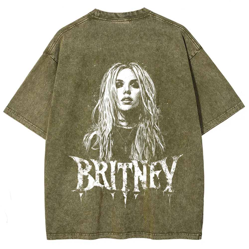 Unisex Vintage Washed   Britney Singer t-Shirt