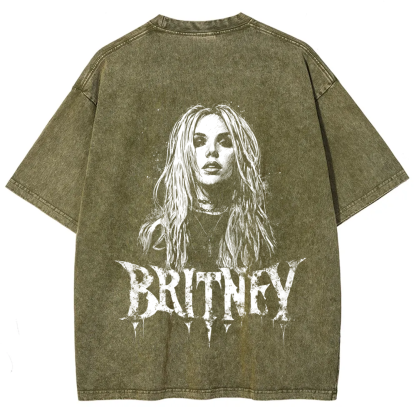 Unisex Vintage Washed   Britney Singer t-Shirt
