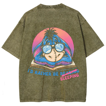 Unisex Vintage Washed Rather Be Sleeping  t-Shirt
