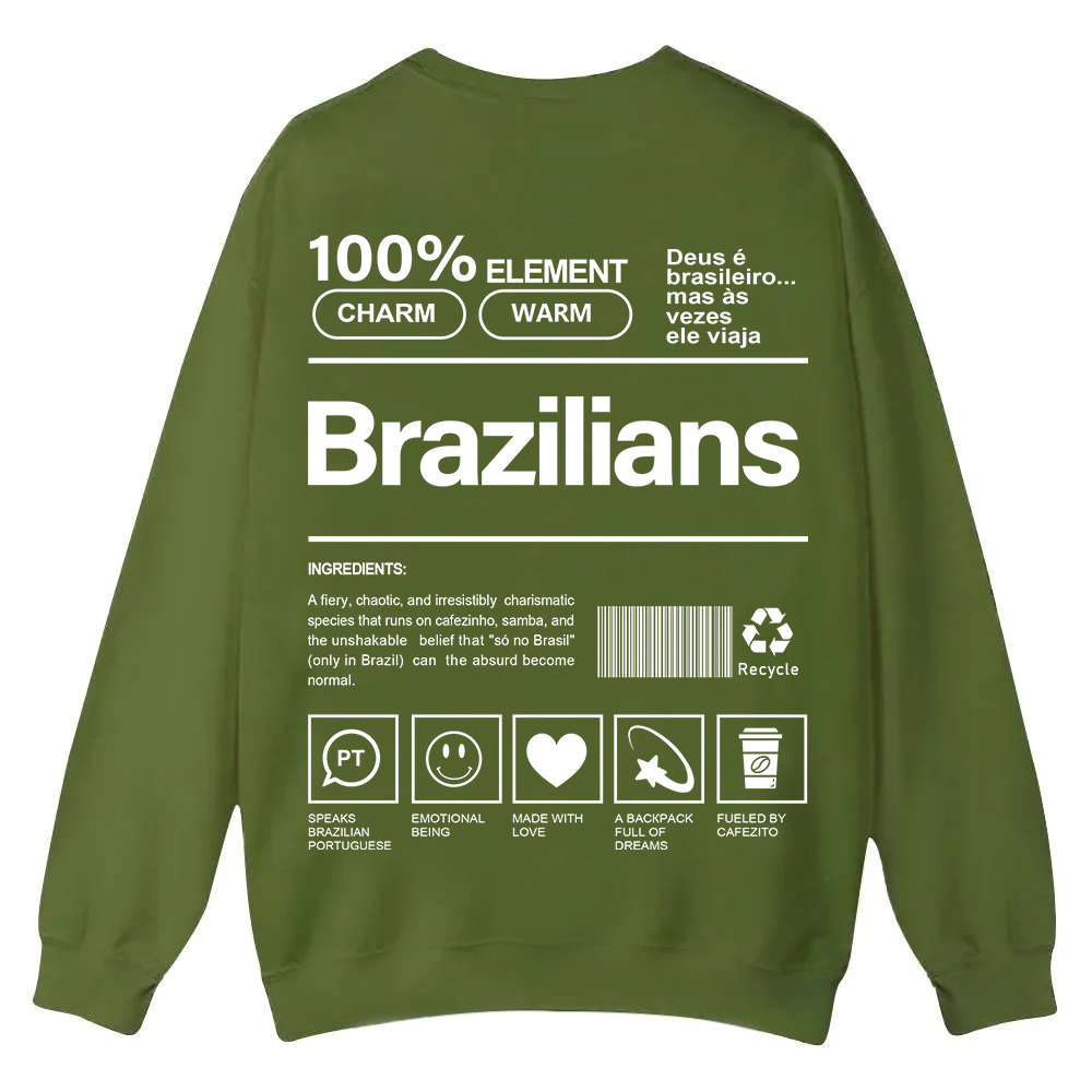Brazilians Unisex Fit  Casual Crewneck Sweatshirt wearishow