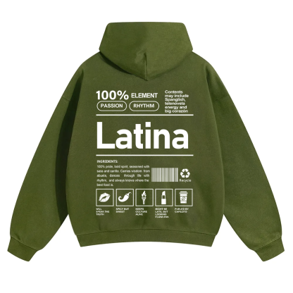 Latina Unisex Fit Color Hoodie wearishow
