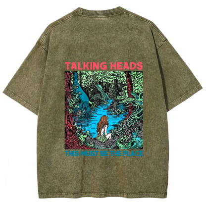 Unisex Vintage Talking Heads Band Casual Printed t-Shirt