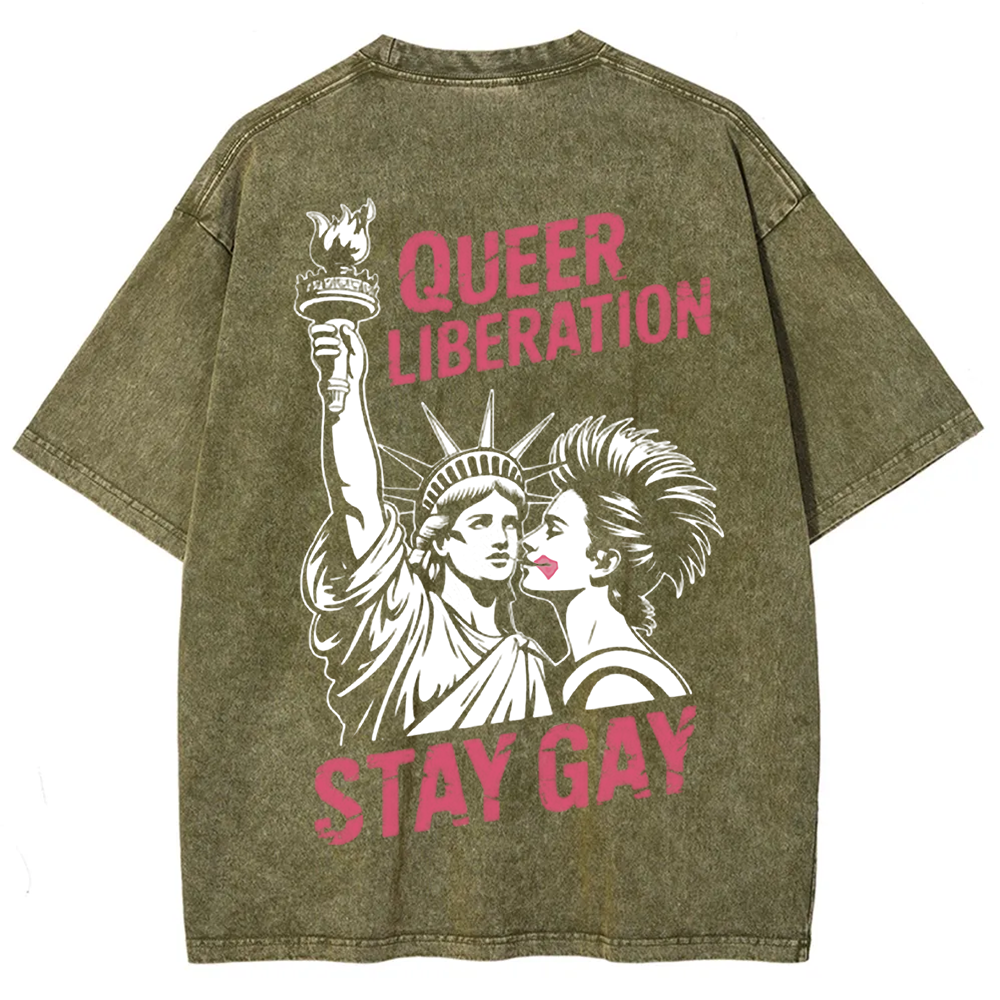 Unisex Vintage Queer Liberation Stay Gay t-Shirt