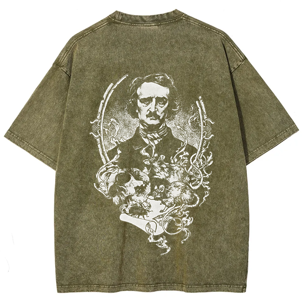 Unisex Vintage Funny Edgar Allan Poe Horror Writer t-Shirt