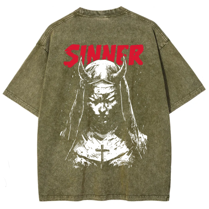 Unisex Vintage Sinner Nun t-Shirt