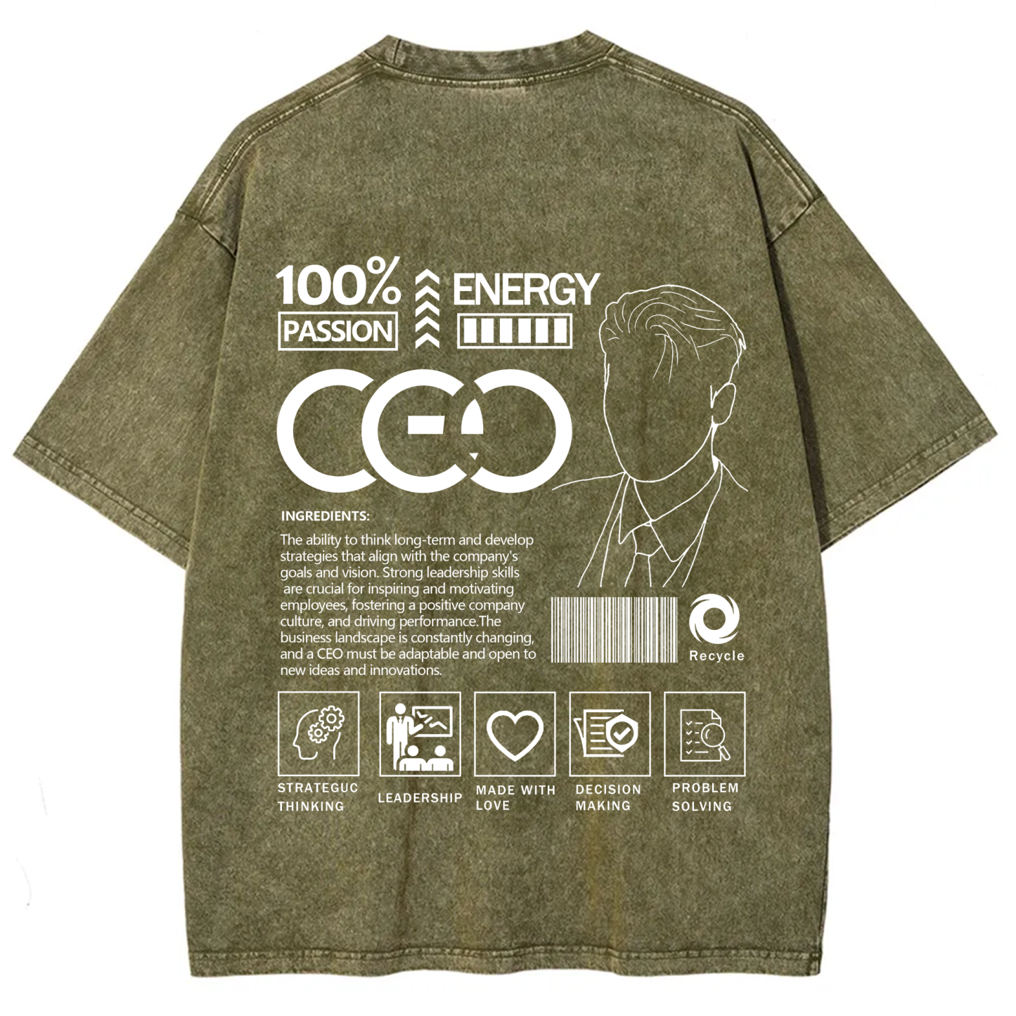 CEO Unisex Fit Washed T-Shirt