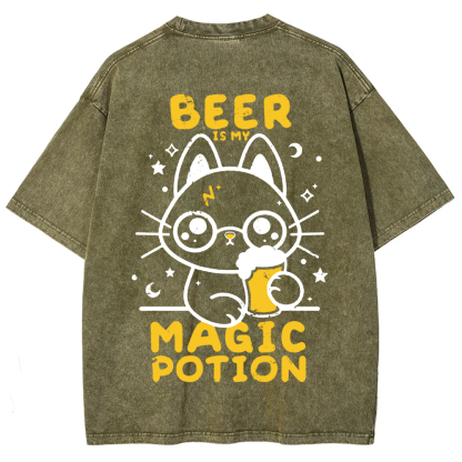 Unisex Vintage Beer Is My Magic Potion Music t-Shirt