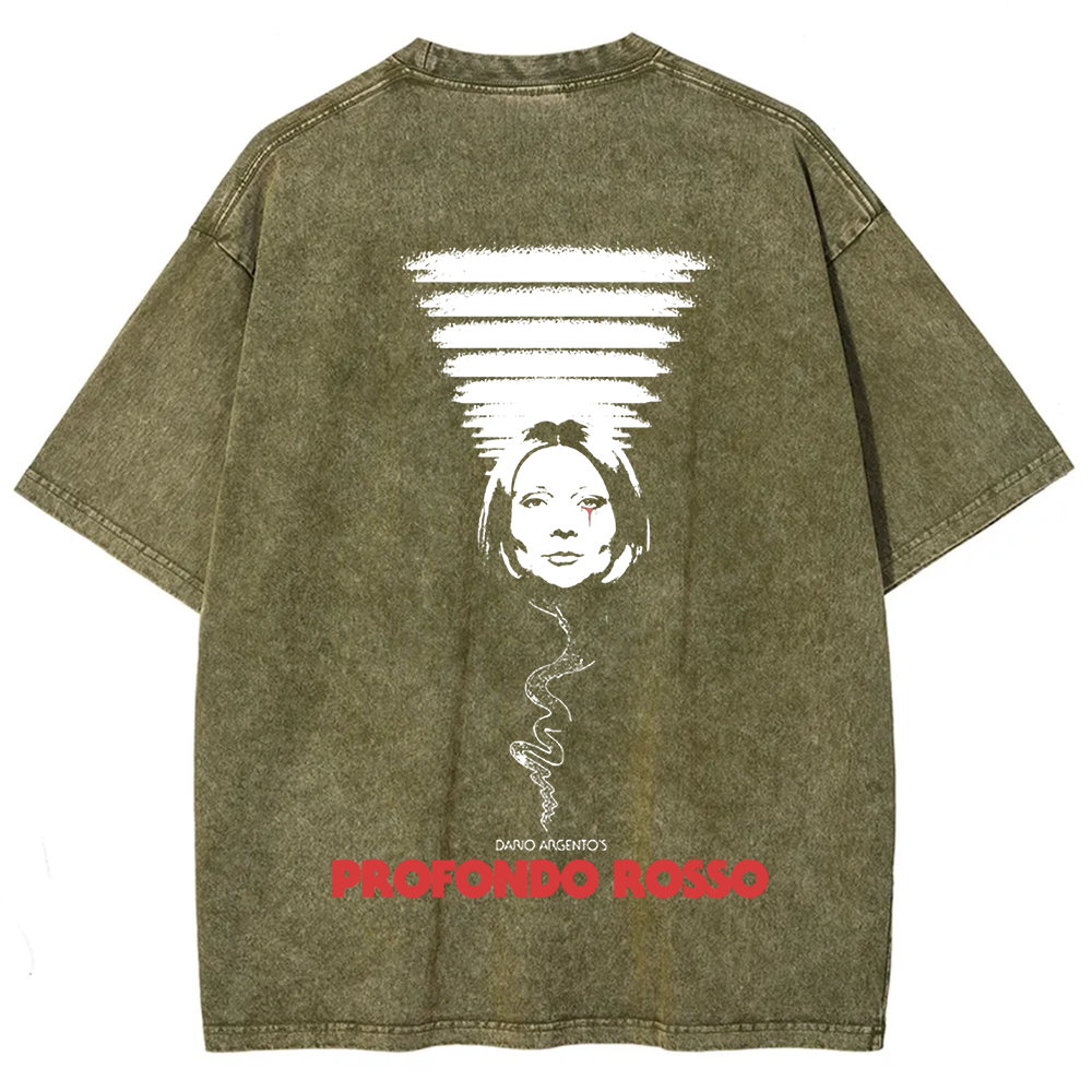 Unisex Vintage Deep Red Horror Movie t-Shirt