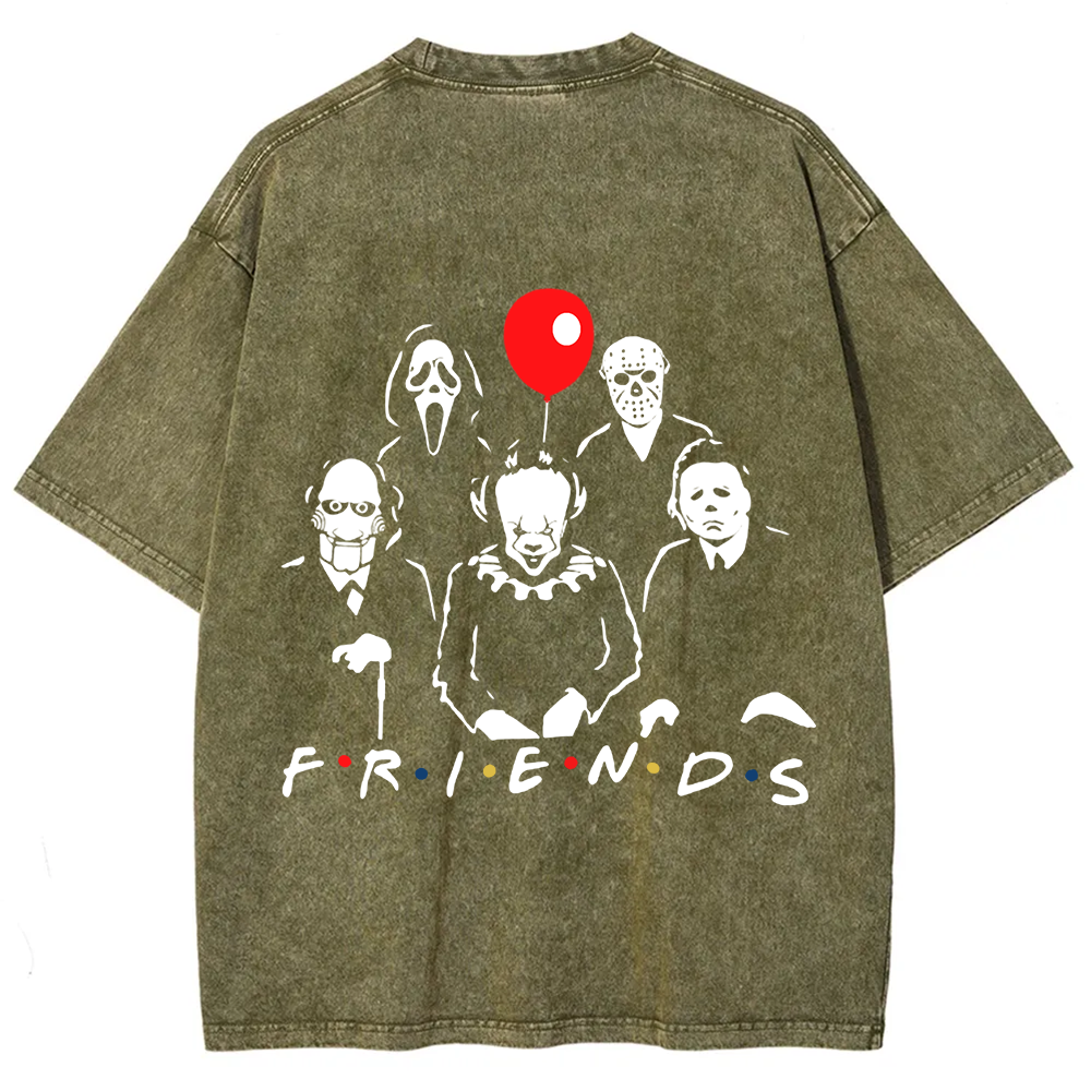 Unisex Vintage Friends Halloween SVG Horror Movie t-Shirt