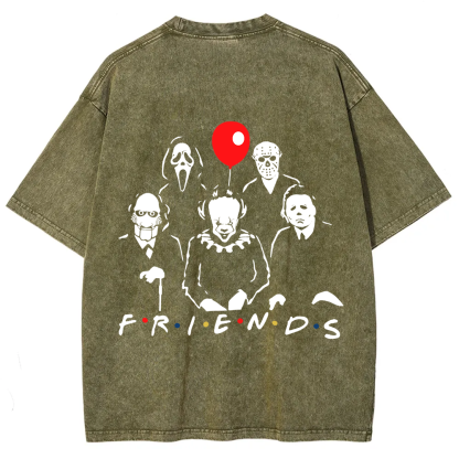 Unisex Vintage Friends Halloween SVG Horror Movie t-Shirt