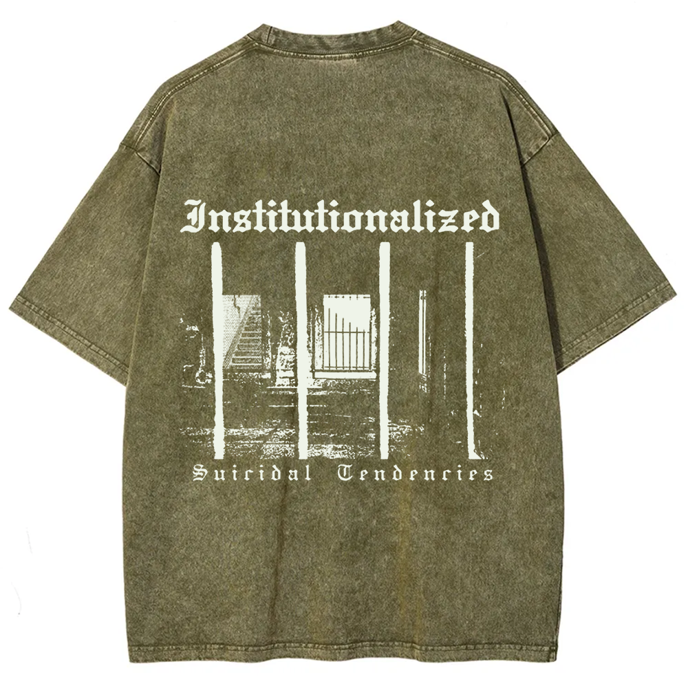 Unisex Vintage  Suicidal Tendencies Band Institutionalized t-Shirt