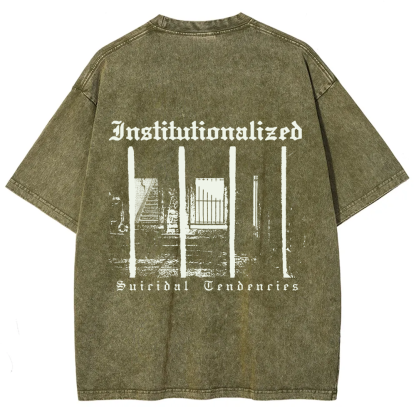 Unisex Vintage  Suicidal Tendencies Band Institutionalized t-Shirt