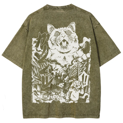 Unisex Vintage Monster Cat t-Shirt
